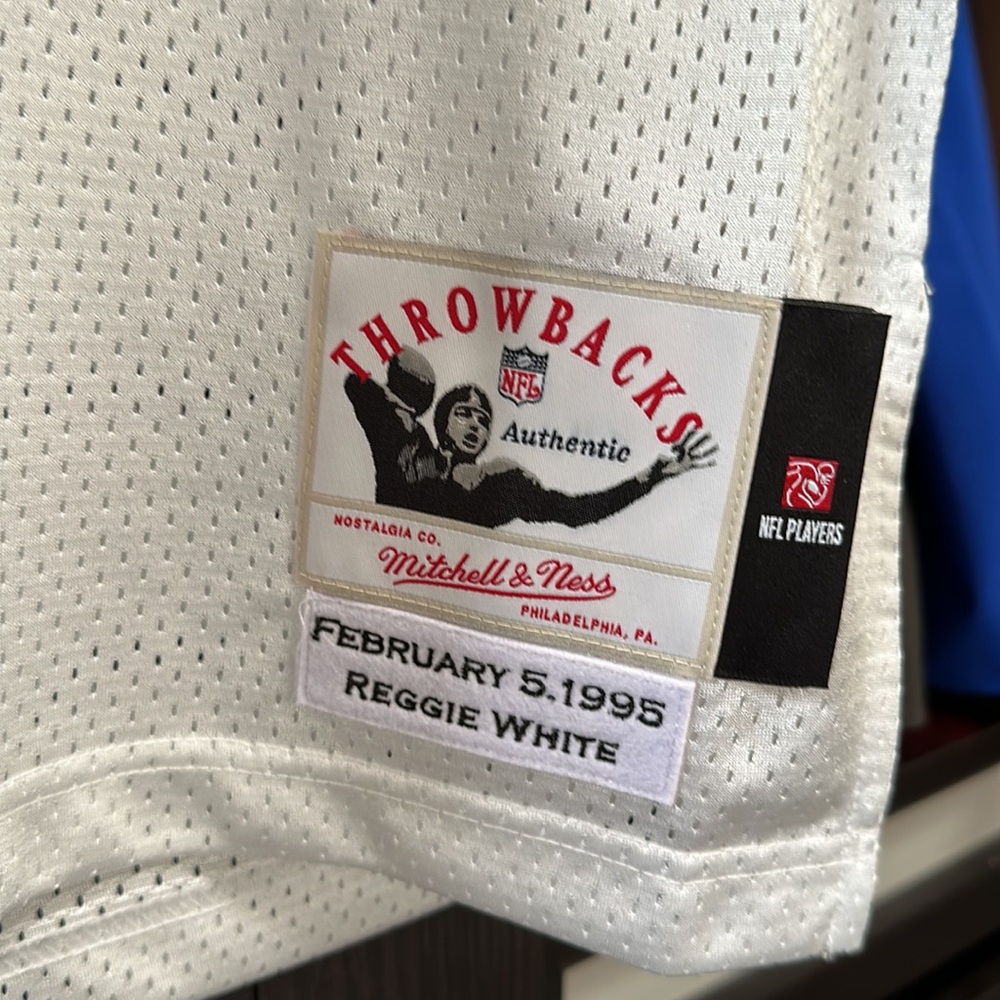 Reggie White NFC Mitchell & Ness 1995 NFL Pro Bowl Authentic Jersey - White/Blue - Picture 5 of 8